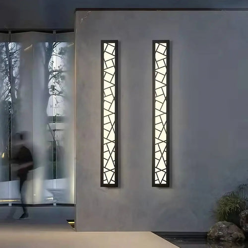 Applique extérieure géométrique, quatre tailles et lumière réglable