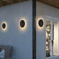 Applique murale extérieure LED ronde, noire ou blanche, noir