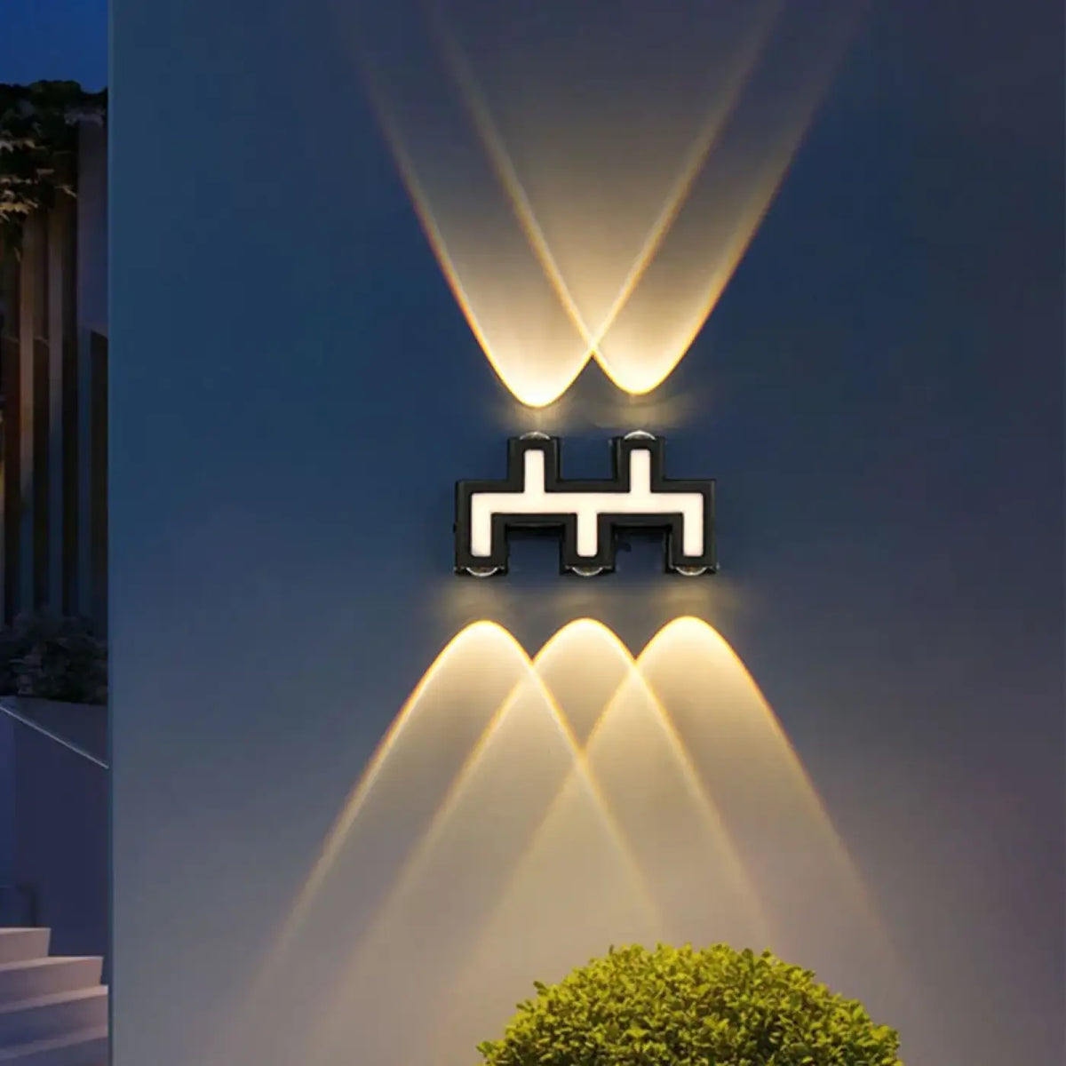 Applique murale extérieure zigzag, cinq modèles au choix