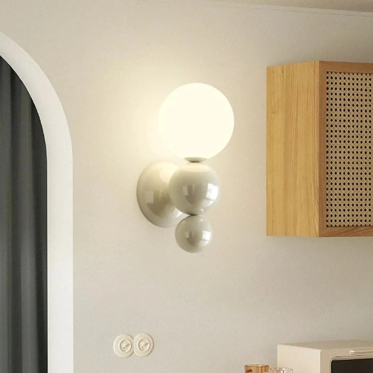 Applique murale LED en fer, blanc, vert ou rouge, blanc