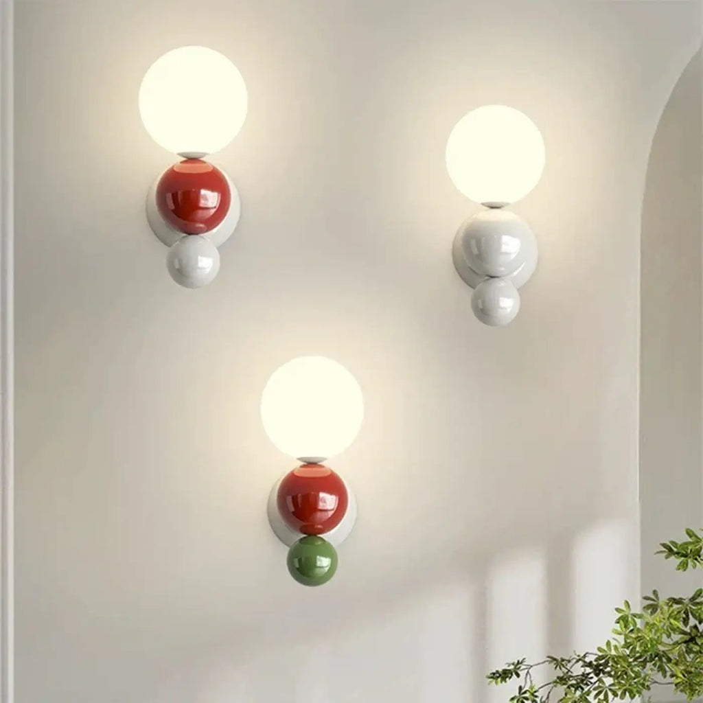 Applique murale LED en fer, blanc, vert ou rouge