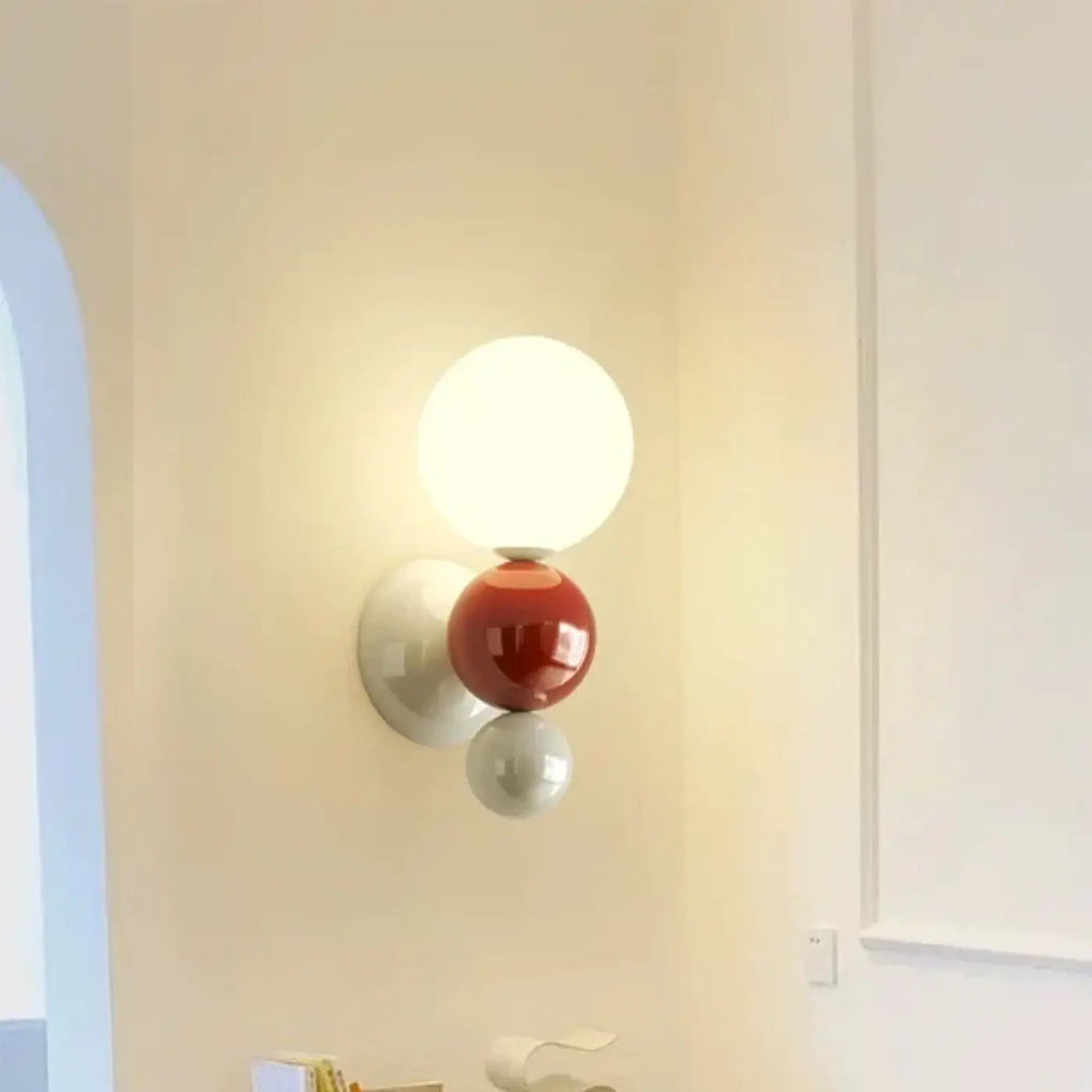 Applique murale LED en fer, blanc, vert ou rouge