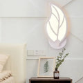 Applique murale LED en forme de feuille, blanche