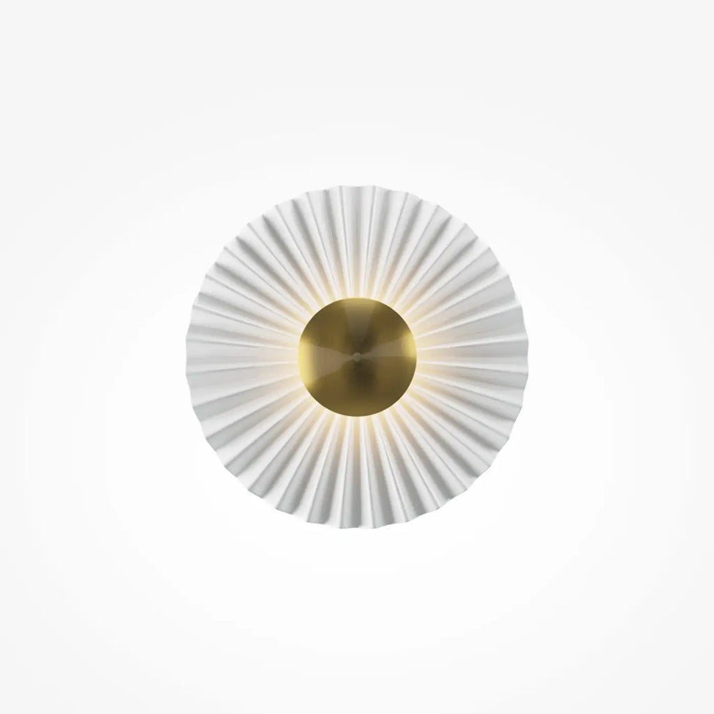 Applique murale LED fleur en métal et laiton, 30 cm