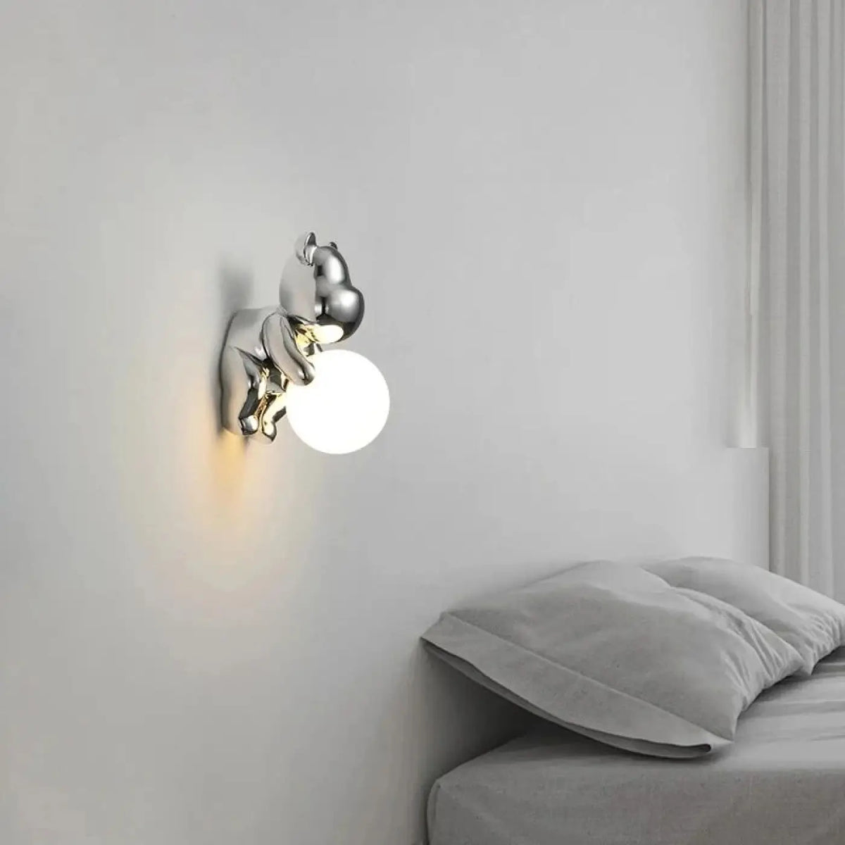 Applique murale ours avec sphère lumineuse, quatre modèles