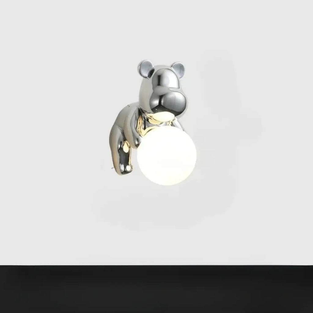 Applique murale ours avec sphère lumineuse, quatre modèles