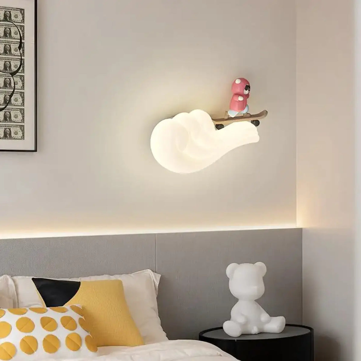 Applique murale en forme de main avec figurine, quatre modèles