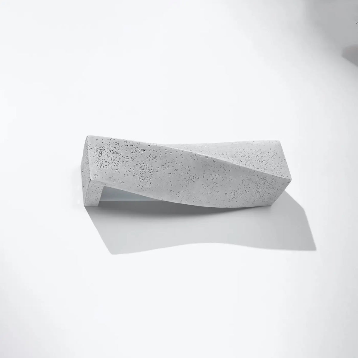 Applique murale à facettes torsadées, céramique ou béton, E27, gris