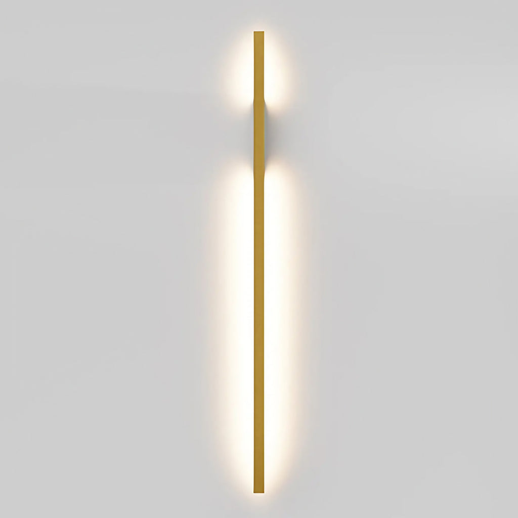Applique murale LED barre verticale asymétrique, 86 cm, doré