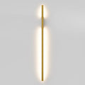 Applique murale LED barre verticale asymétrique, 86 cm, doré