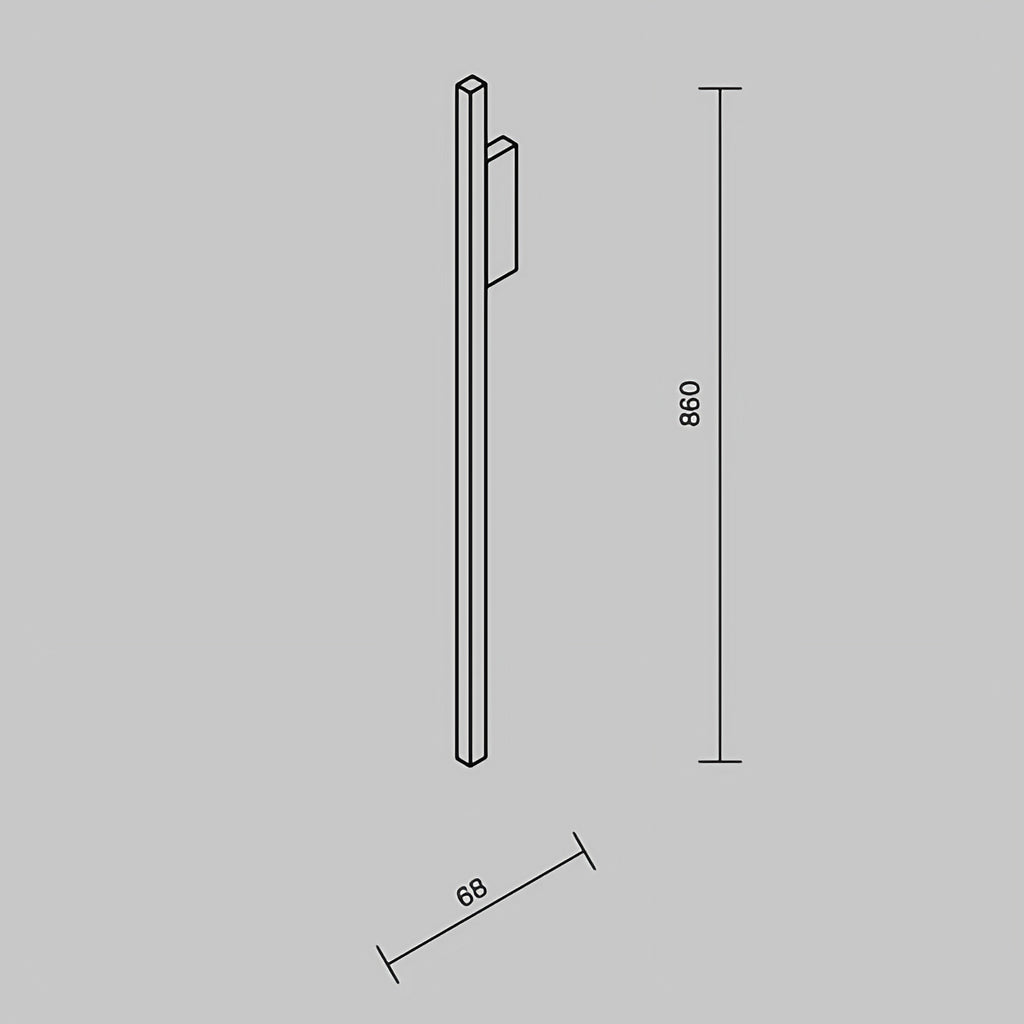 Applique murale LED barre verticale asymétrique, 86 cm