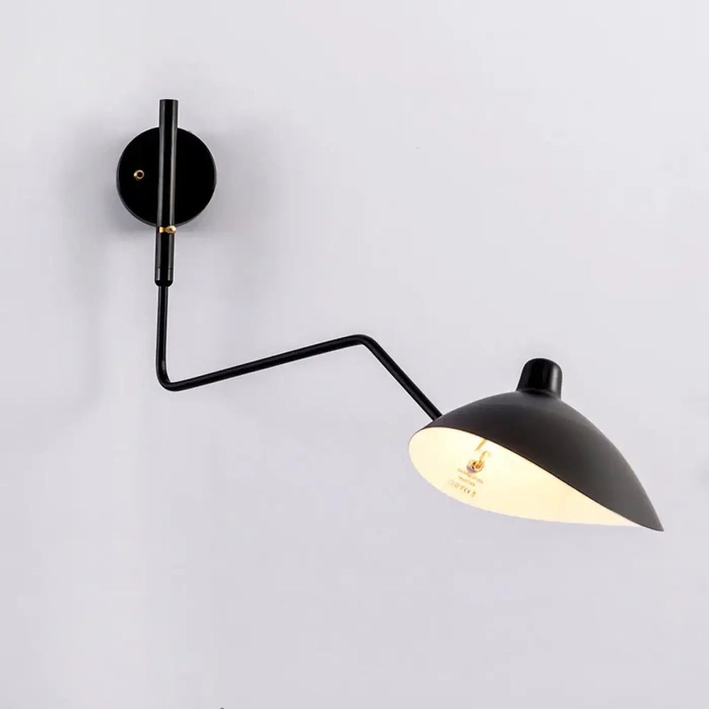 Applique murale industrielle orientable, noir mat, S, M ou L