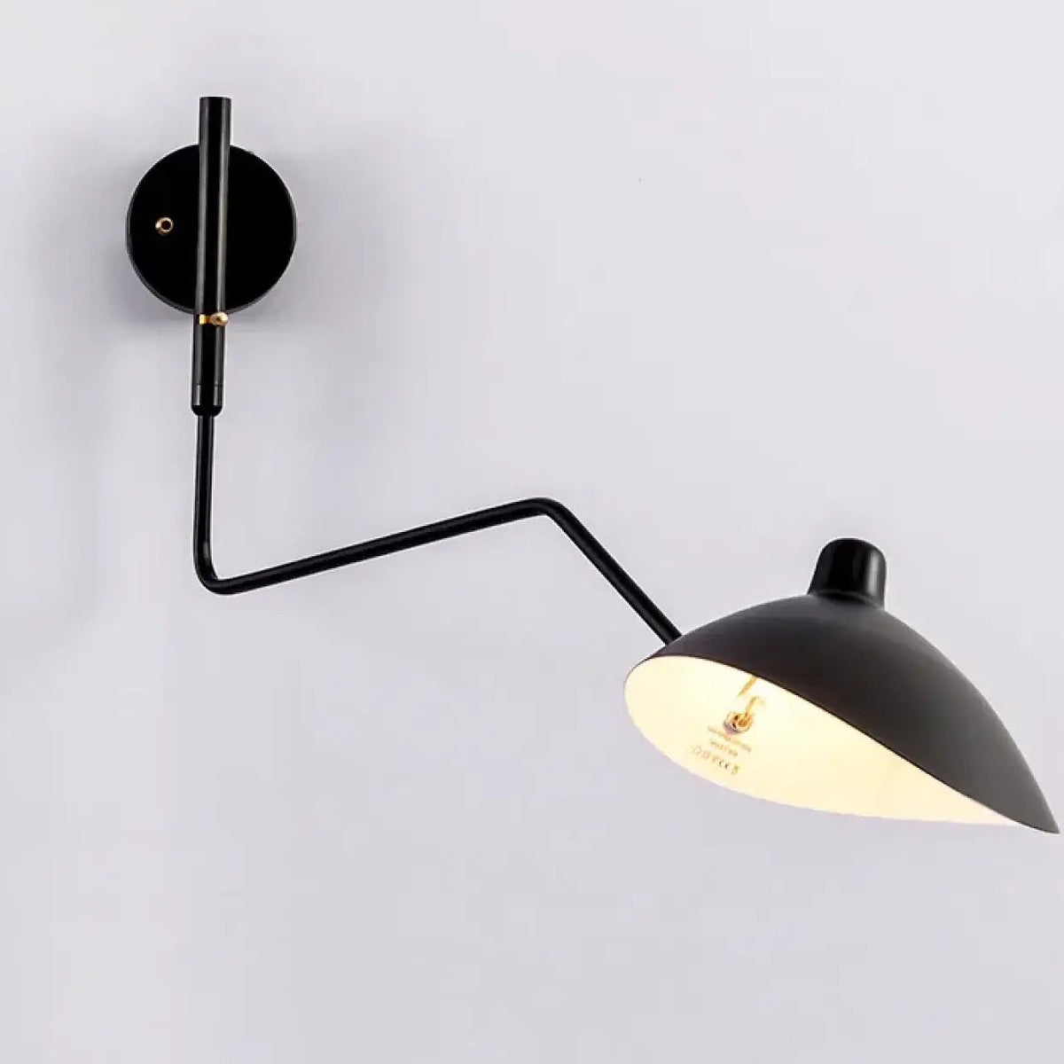 Applique murale industrielle orientable, noir mat, S, M ou L