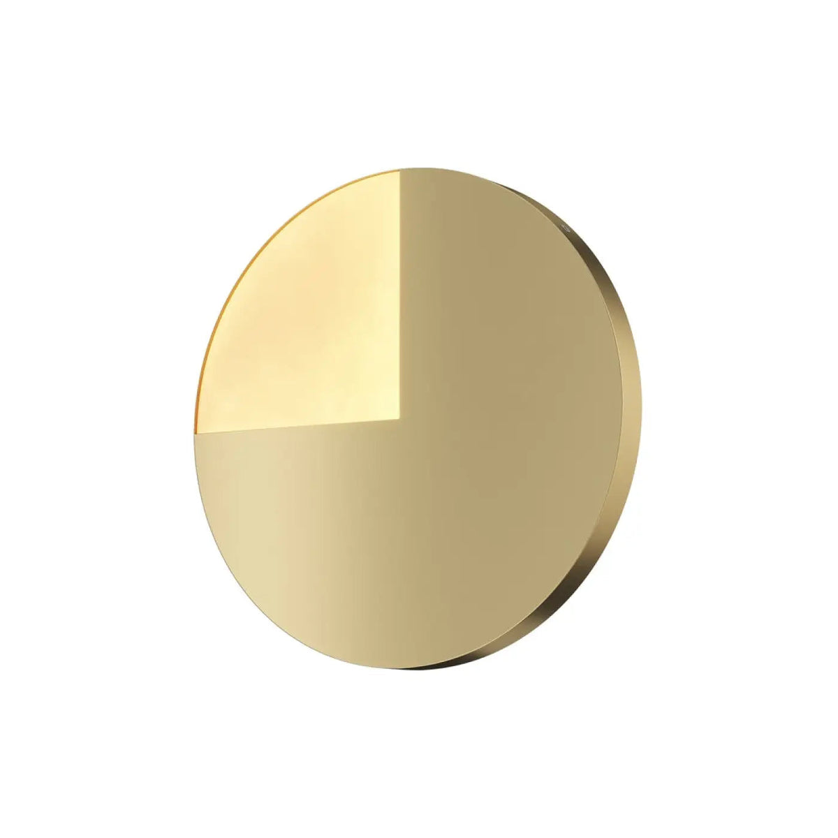 Applique murale LED disque doré, quatre tailles de 18 à 44 cm