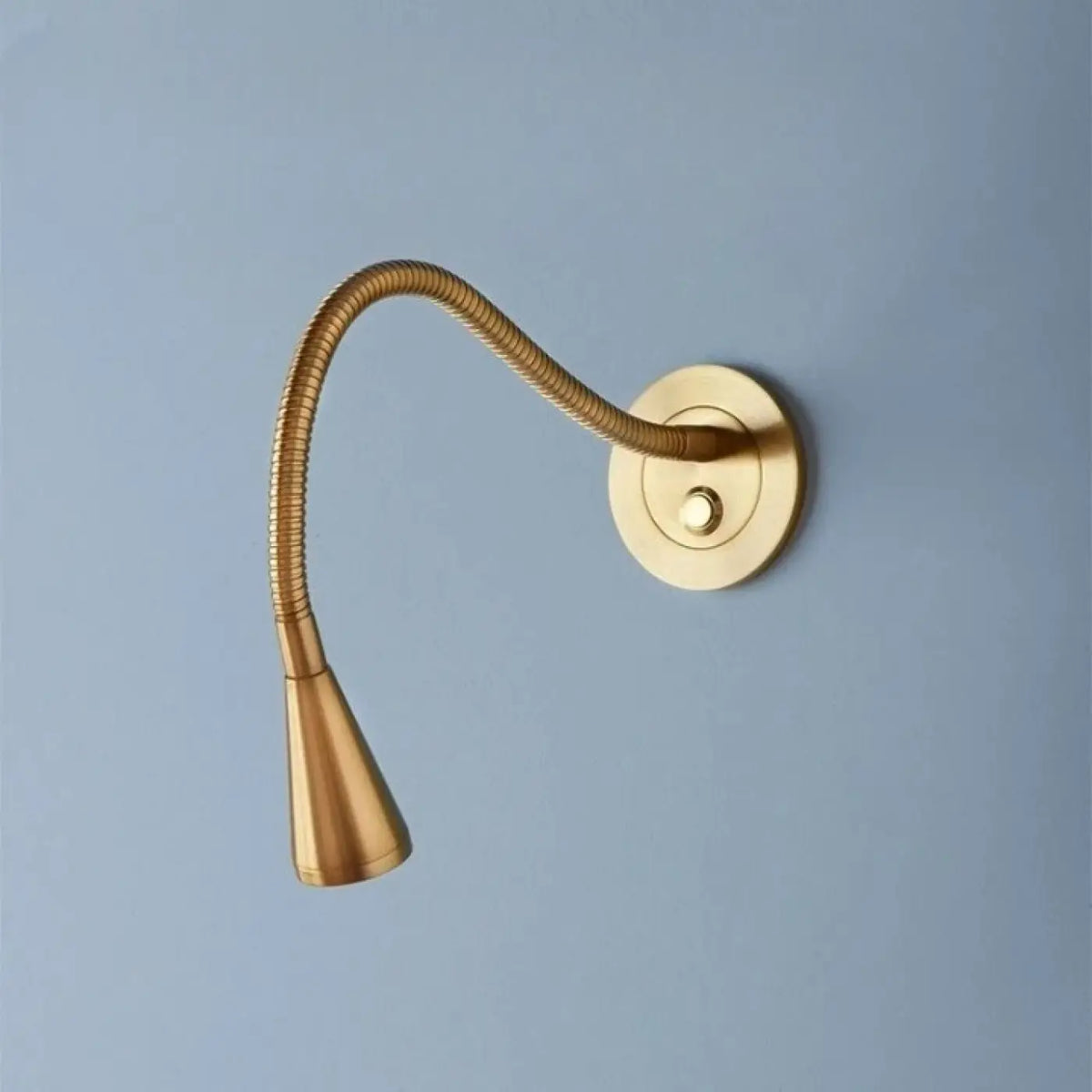 Applique liseuse à bras flexible en métal, doré ou bronze, doré