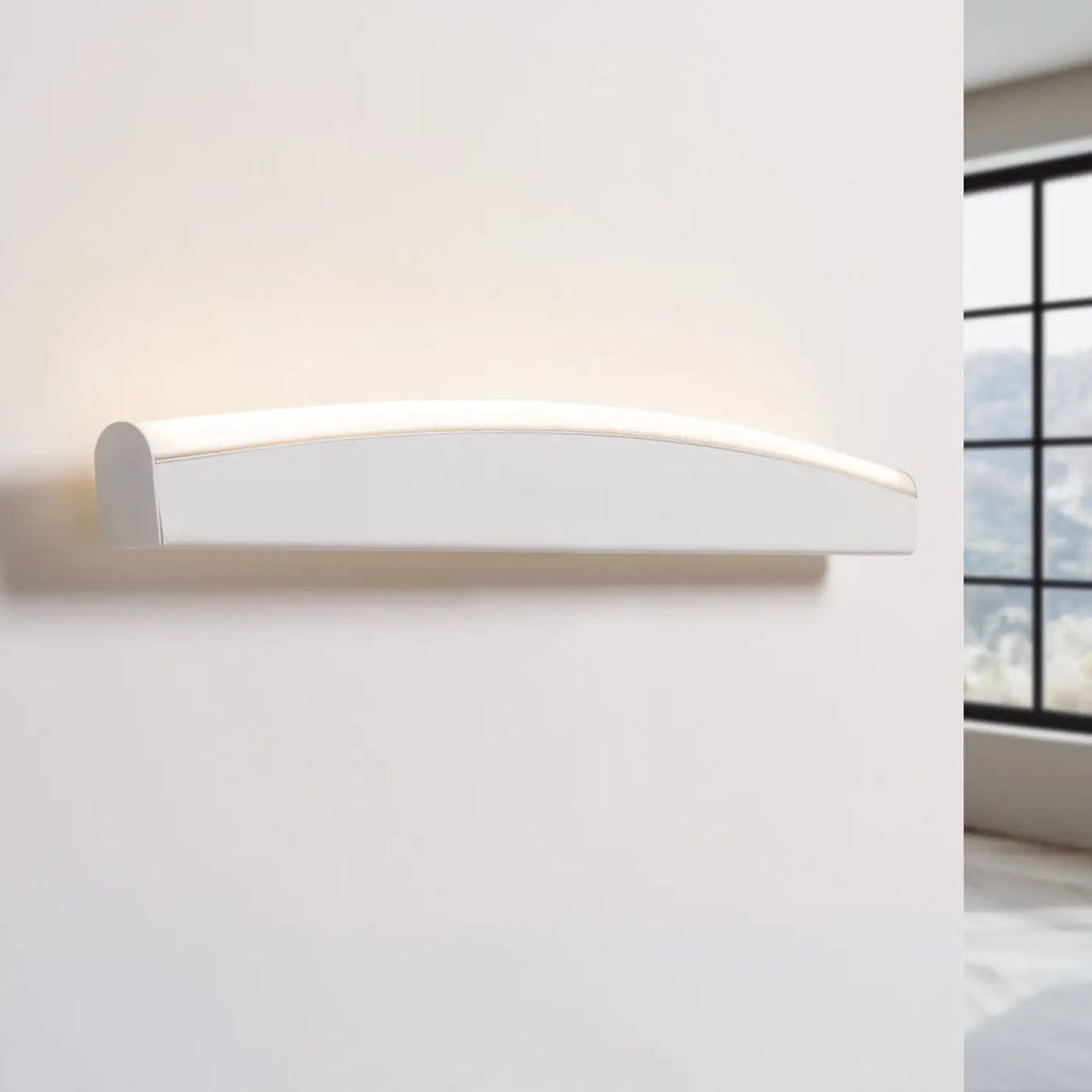 Applique bandeau LED aux bords en arc, 60 cm, éclairage vers le bas