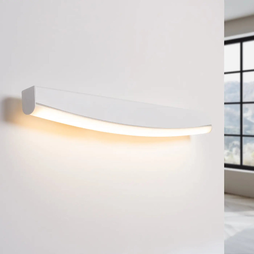 Applique bandeau LED aux bords en arc, 60 cm, éclairage vers le bas