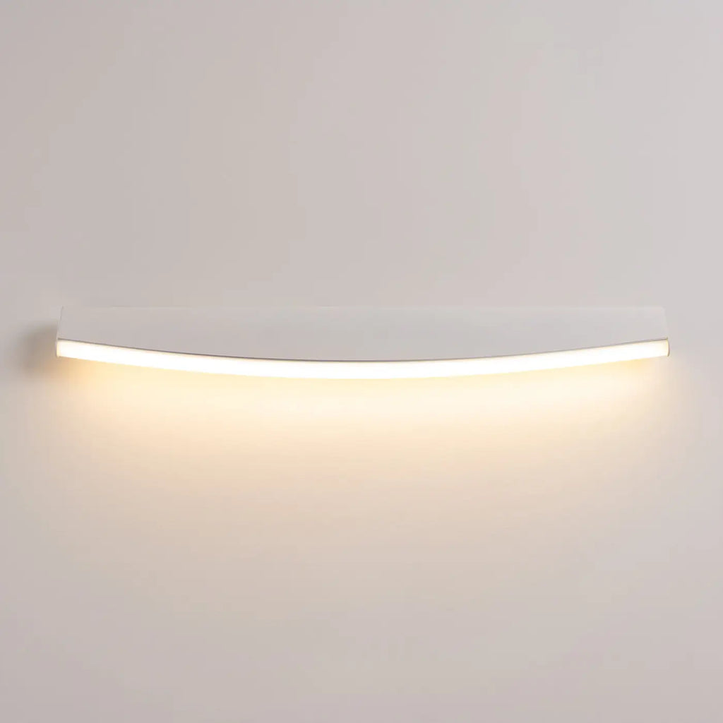 Applique bandeau LED aux bords en arc, 60 cm, éclairage vers le bas