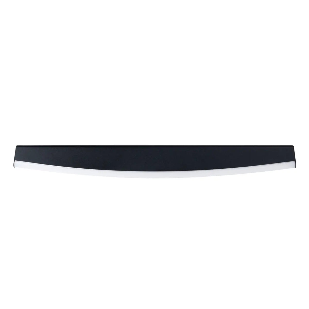 Applique bandeau LED aux bords en arc, 60 cm, éclairage vers le bas, noir