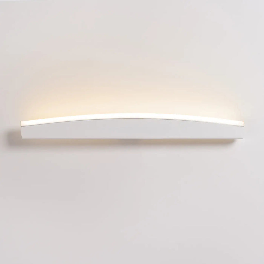 Applique bandeau LED aux bords en arc, 60 cm, éclairage vers le bas