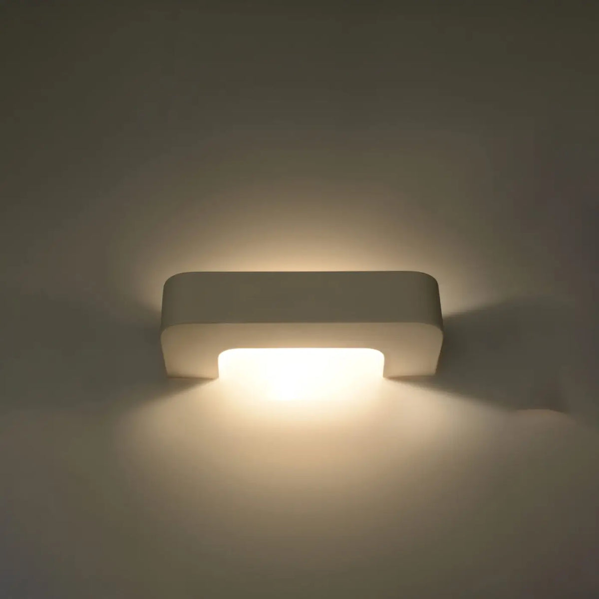 Applique murale arc en céramique blanche mate, 36 cm, ampoule E27