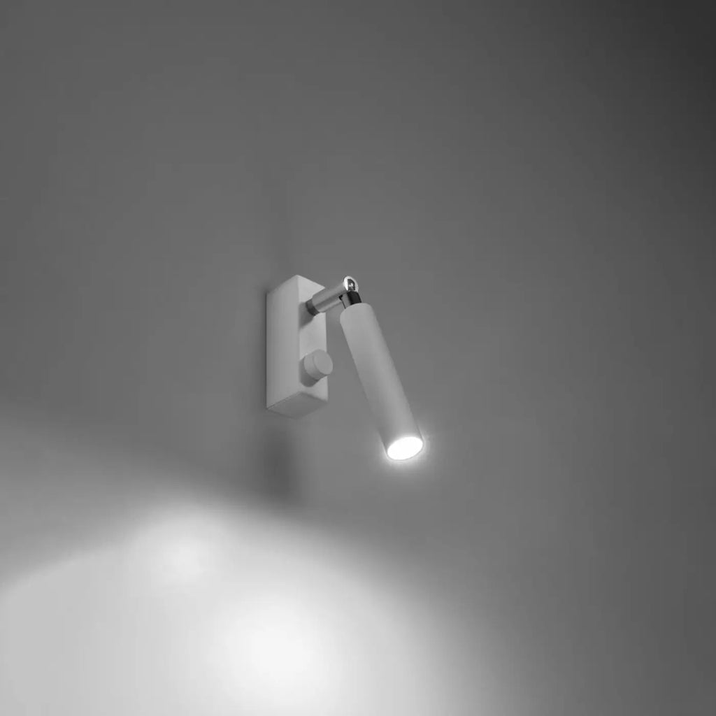 Liseuse murale blanche à tige orientable, platine de 3 cm, G9