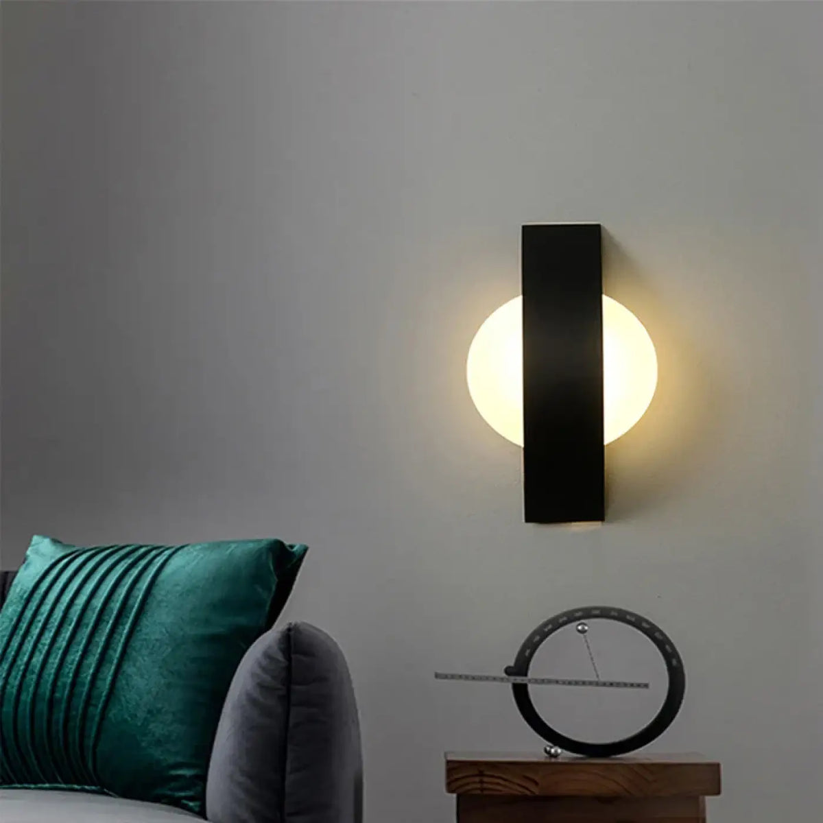 Applique murale LED pour chambre, noire ou blanche, noir