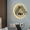 Applique murale LED en anneau avec spot orientable