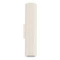 Applique murale cylindre cannelé en aluminium, LED 14 W, 30 cm, beige