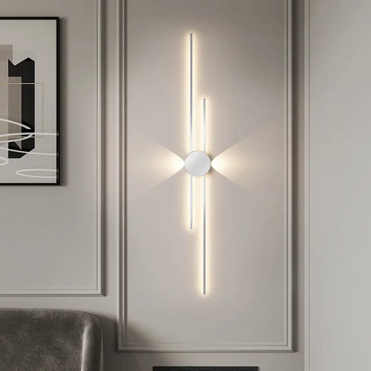Applique murale LED graphique, noir ou blanc, trois modèles, blanc