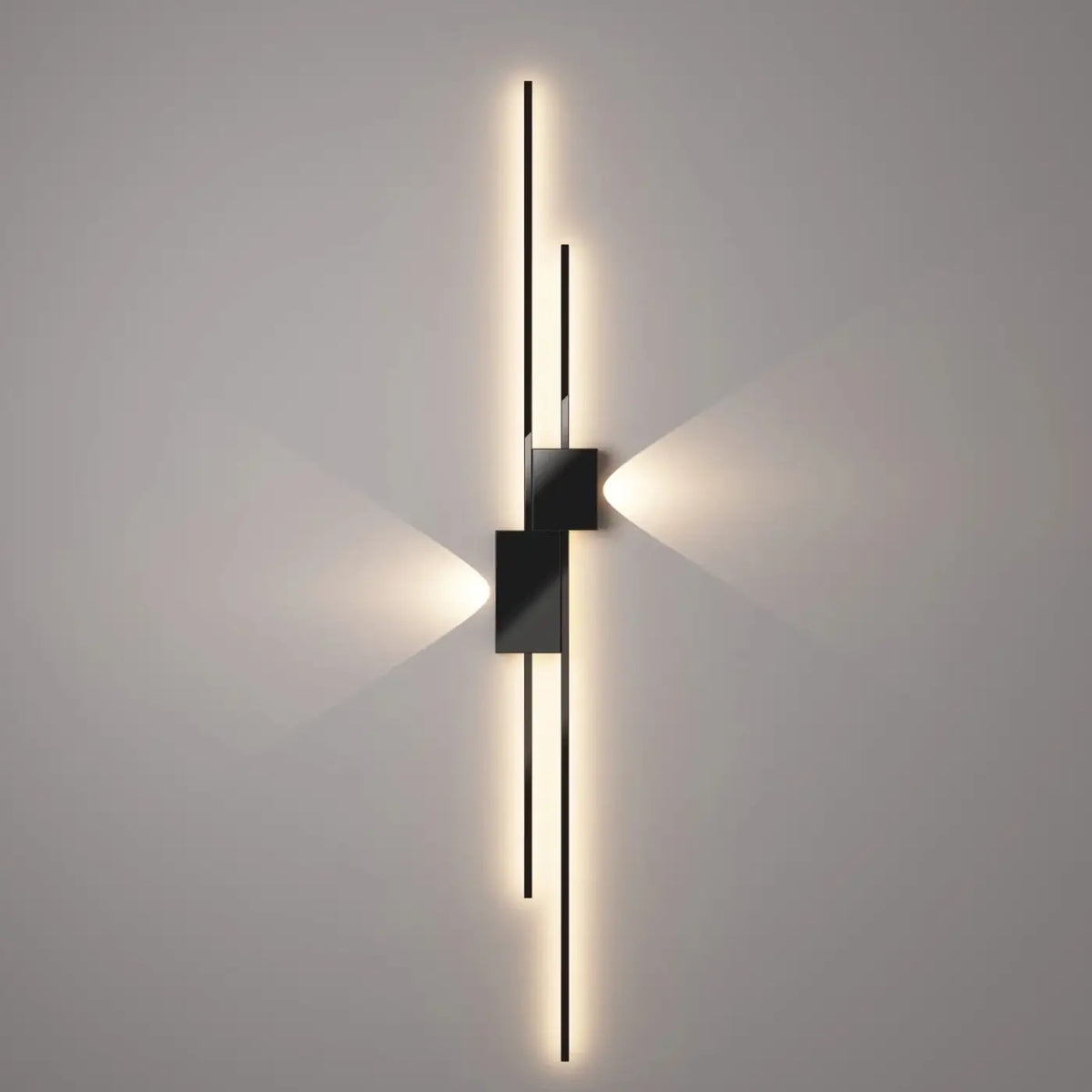 Applique murale LED graphique, noir ou blanc, trois modèles, noir