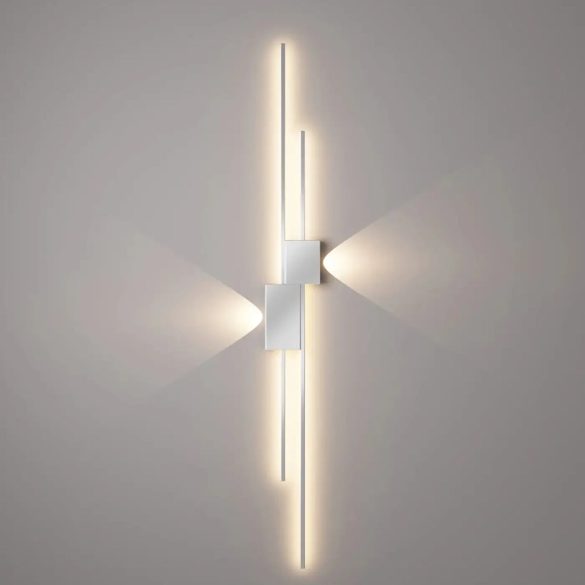 Applique murale LED graphique, noir ou blanc, trois modèles, blanc