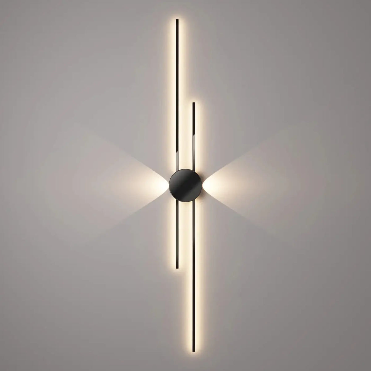 Applique murale LED graphique, noir ou blanc, trois modèles, noir