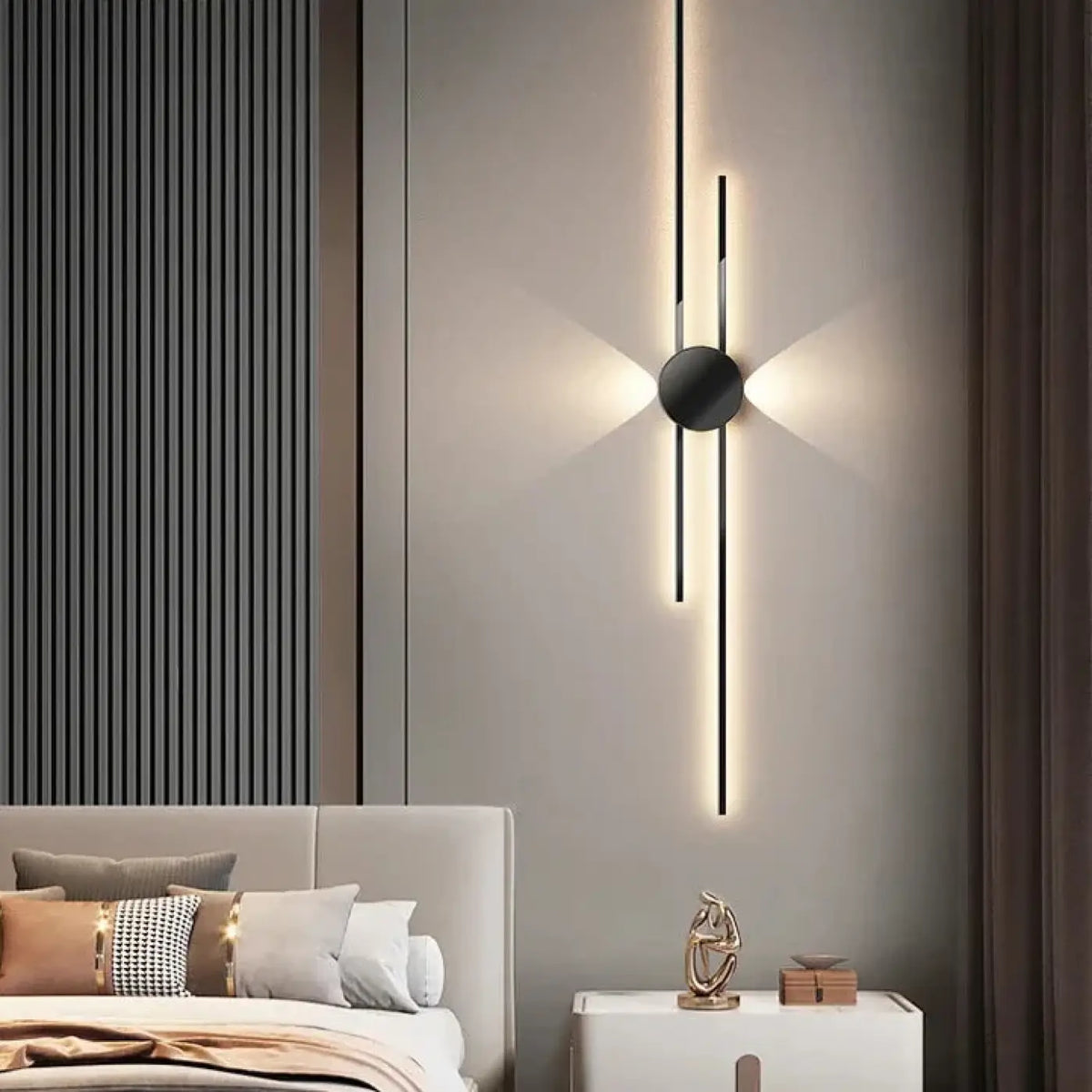 Applique murale LED graphique, noir ou blanc, trois modèles, blanc