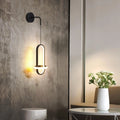 Applique murale LED design, ligne courbe, noir ou doré, noir