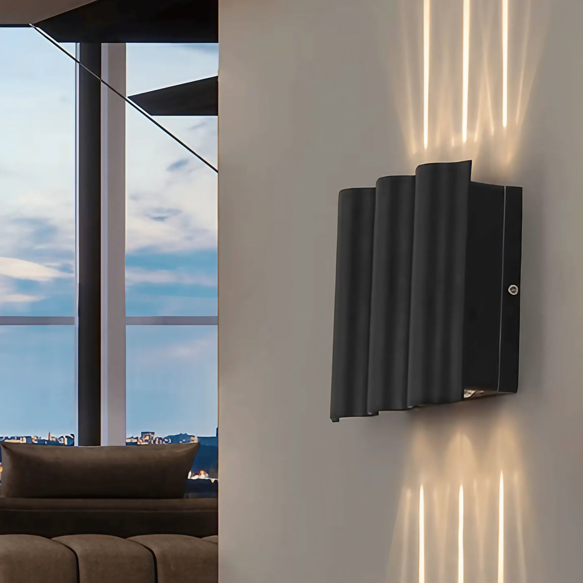 Applique murale LED aux courbes ondulées, blanc chaud ou froid