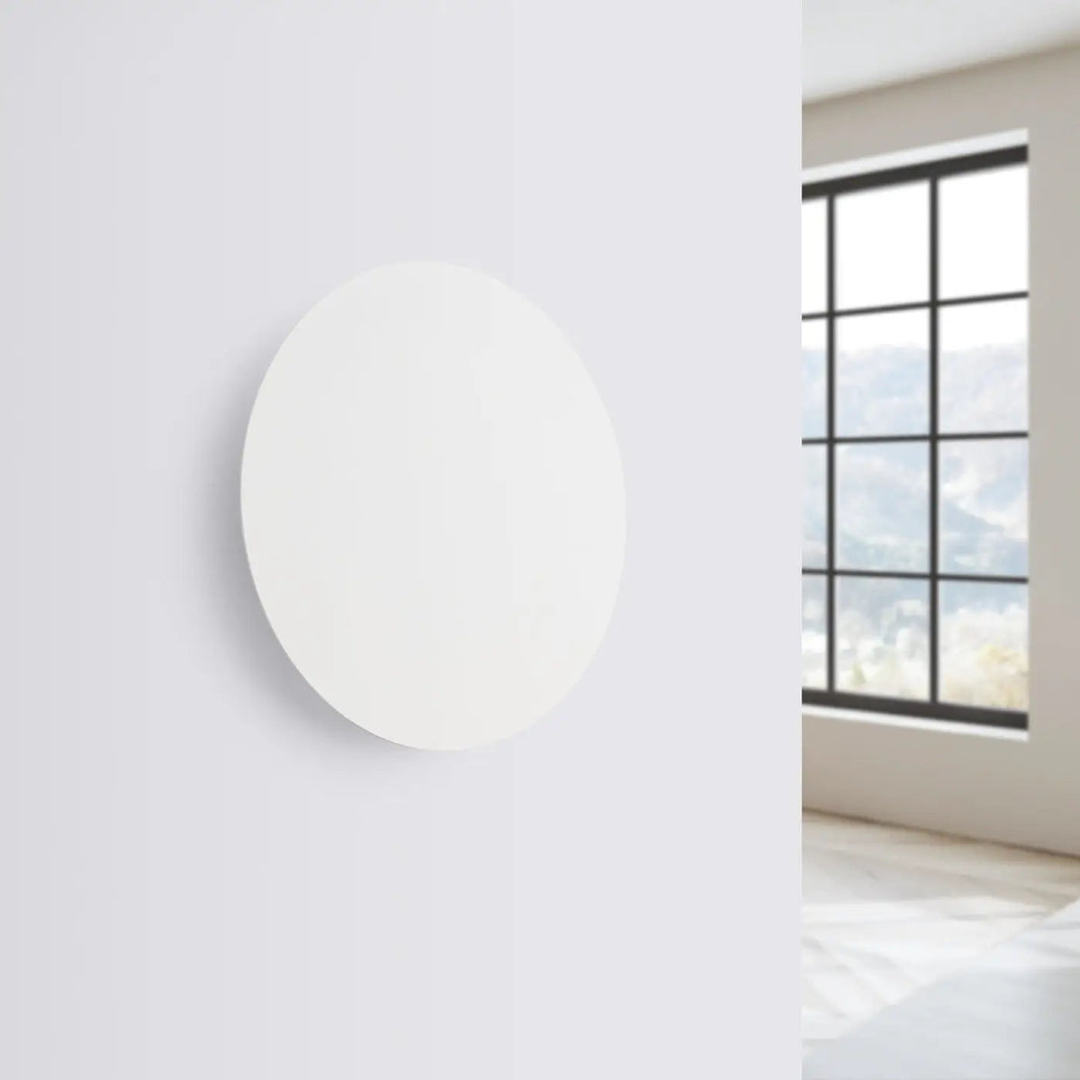 Applique murale disque en acier à halo LED, 30 cm, 20 W