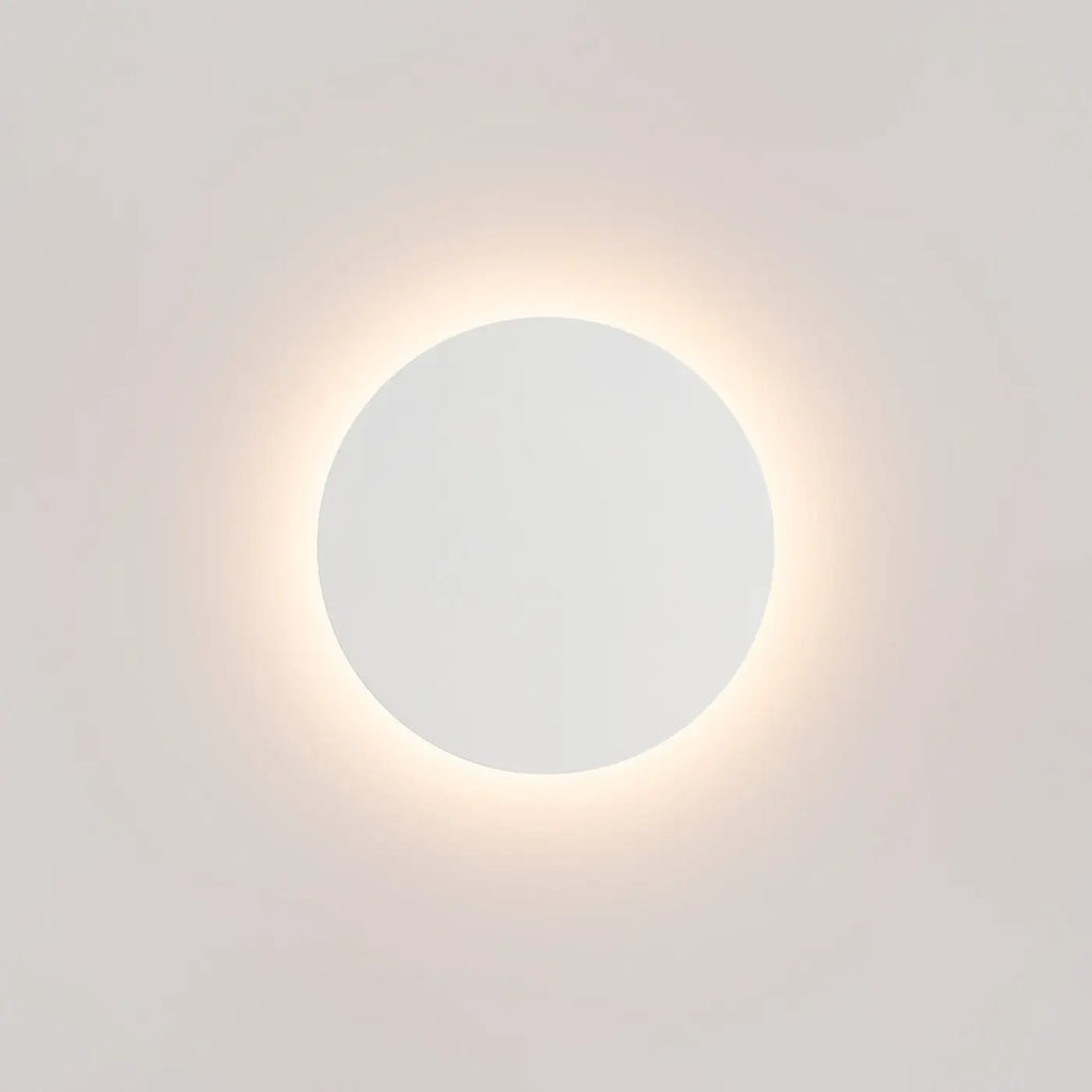 Applique murale disque en acier à halo LED, 30 cm, 20 W