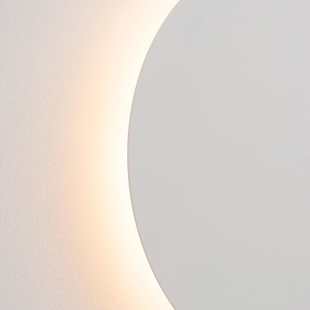 Applique murale disque en acier à halo LED, 30 cm, 20 W