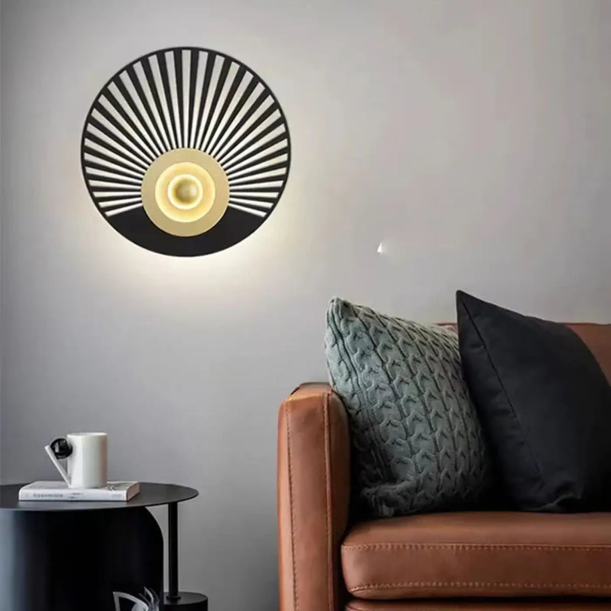 Applique LED en fer, noir, doré ou noir et doré, deux modèles