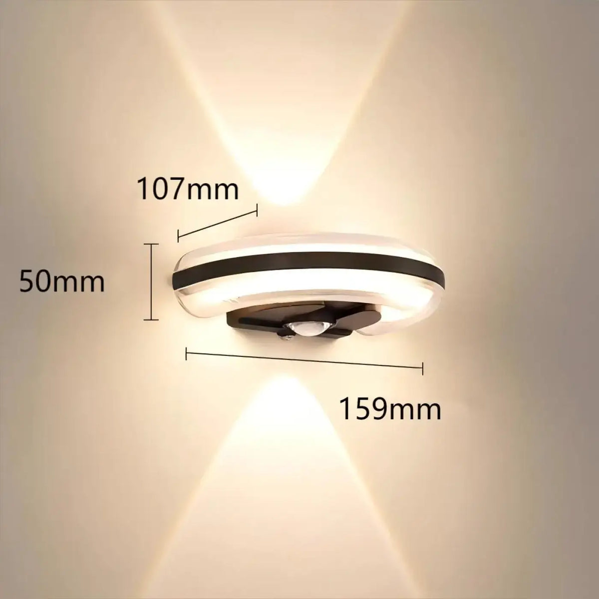 Applique murale LED épurée à détecteur de mouvement