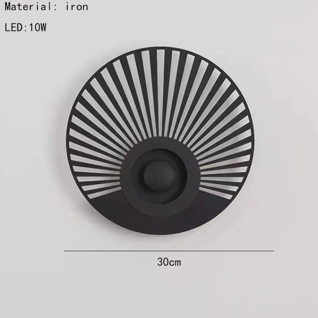 Applique LED en fer, noir, doré ou noir et doré, deux modèles