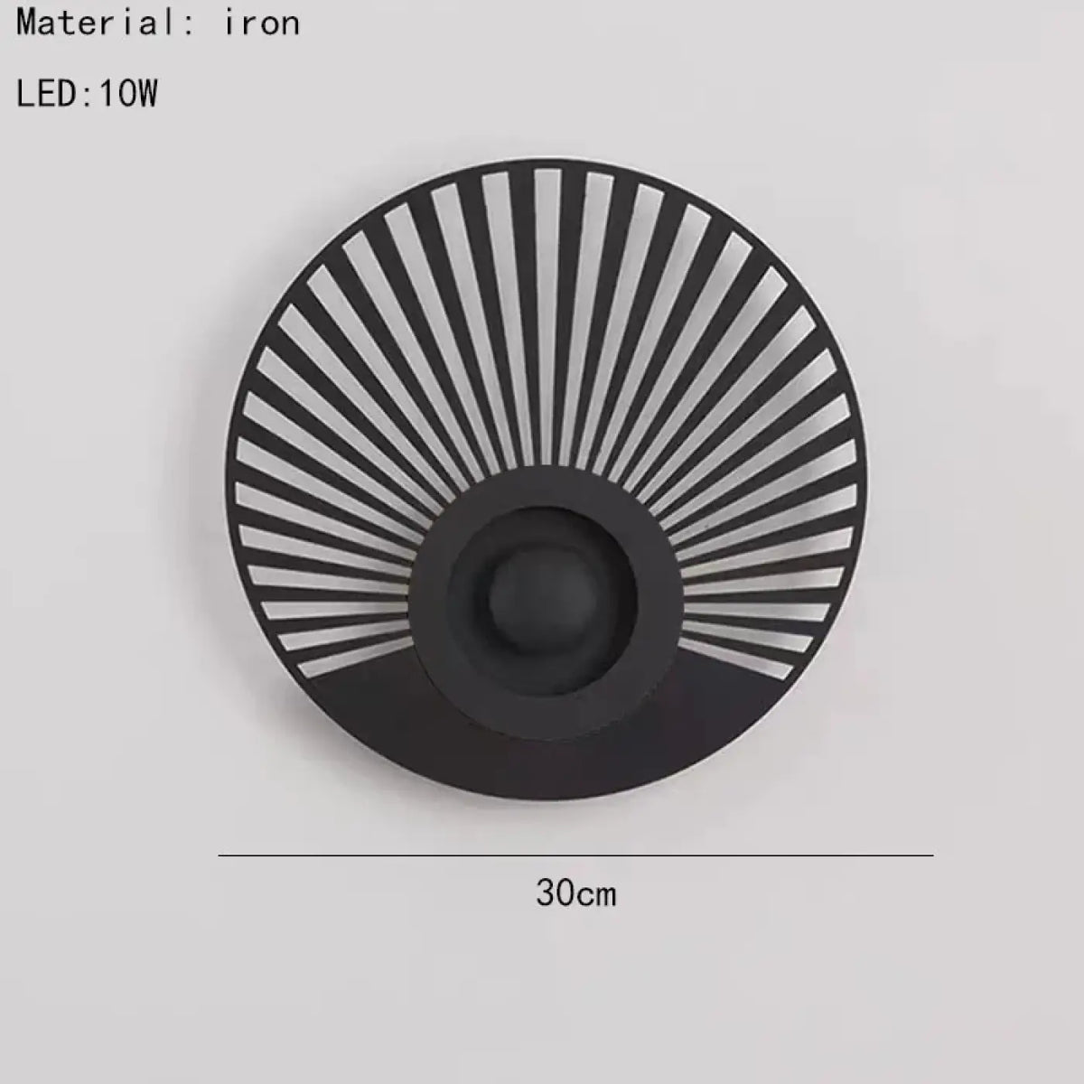 Applique LED en fer, noir, doré ou noir et doré, deux modèles