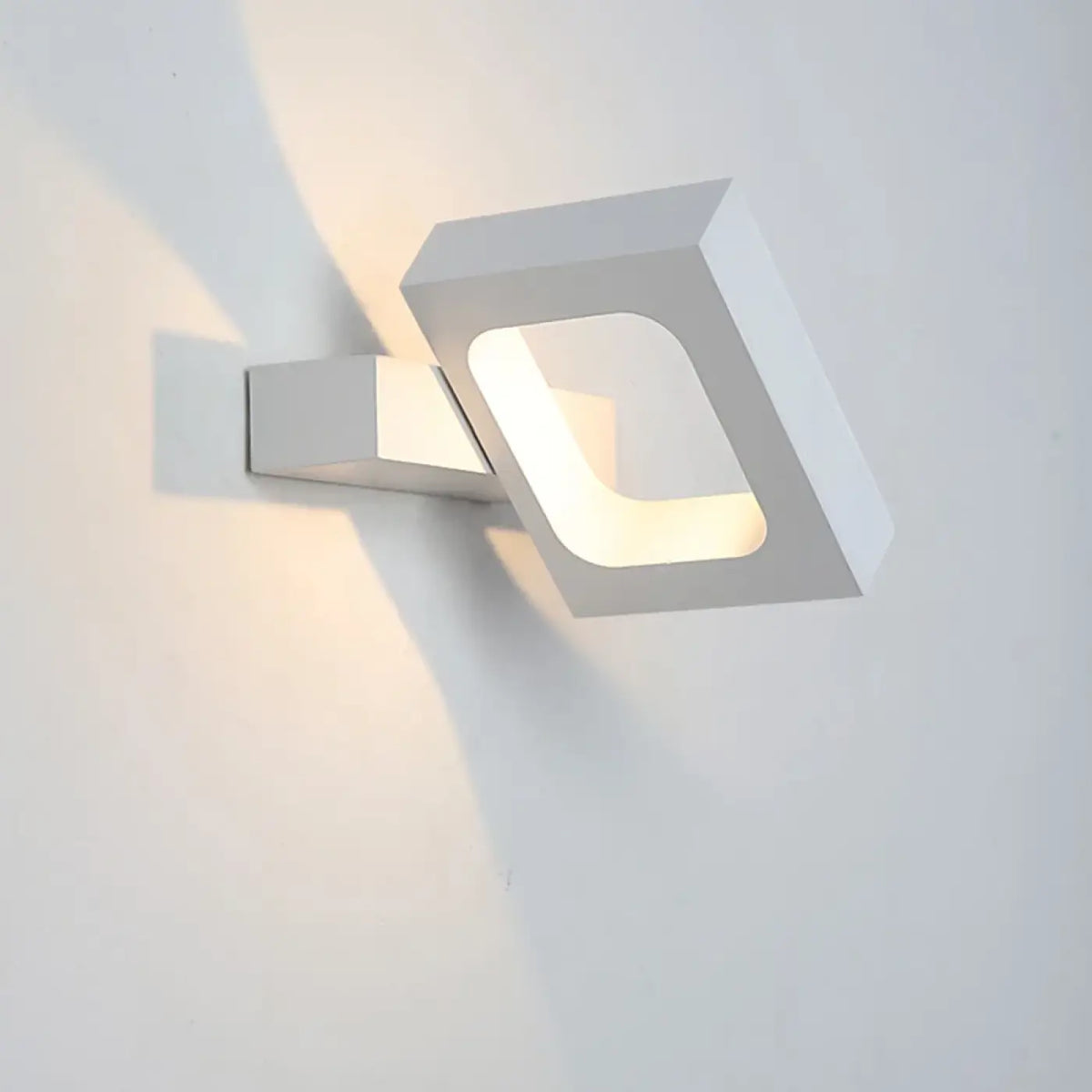 Applique murale LED géométrique, noir ou blanc