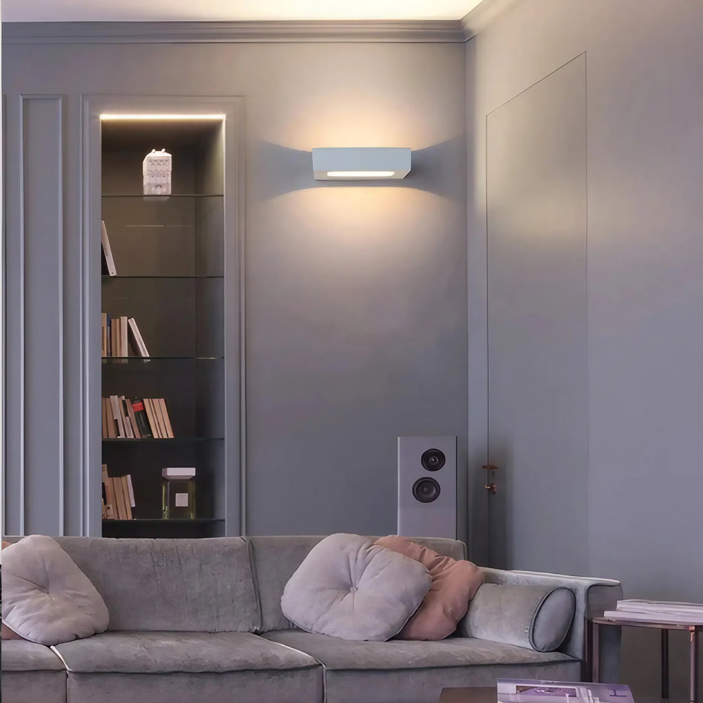 Applique murale LED géométrique, noir ou blanc, blanc