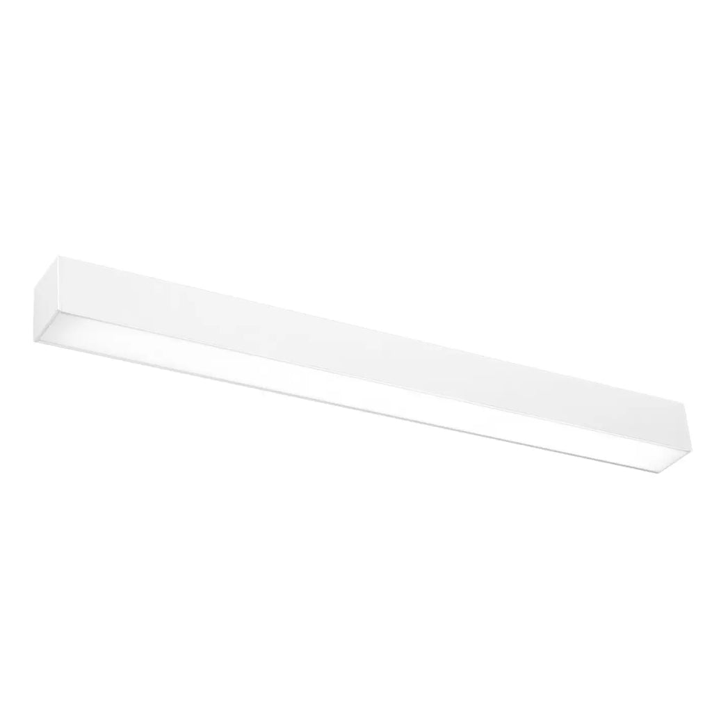 Applique réglette LED en aluminium carré, éclairage vers le bas, blanc