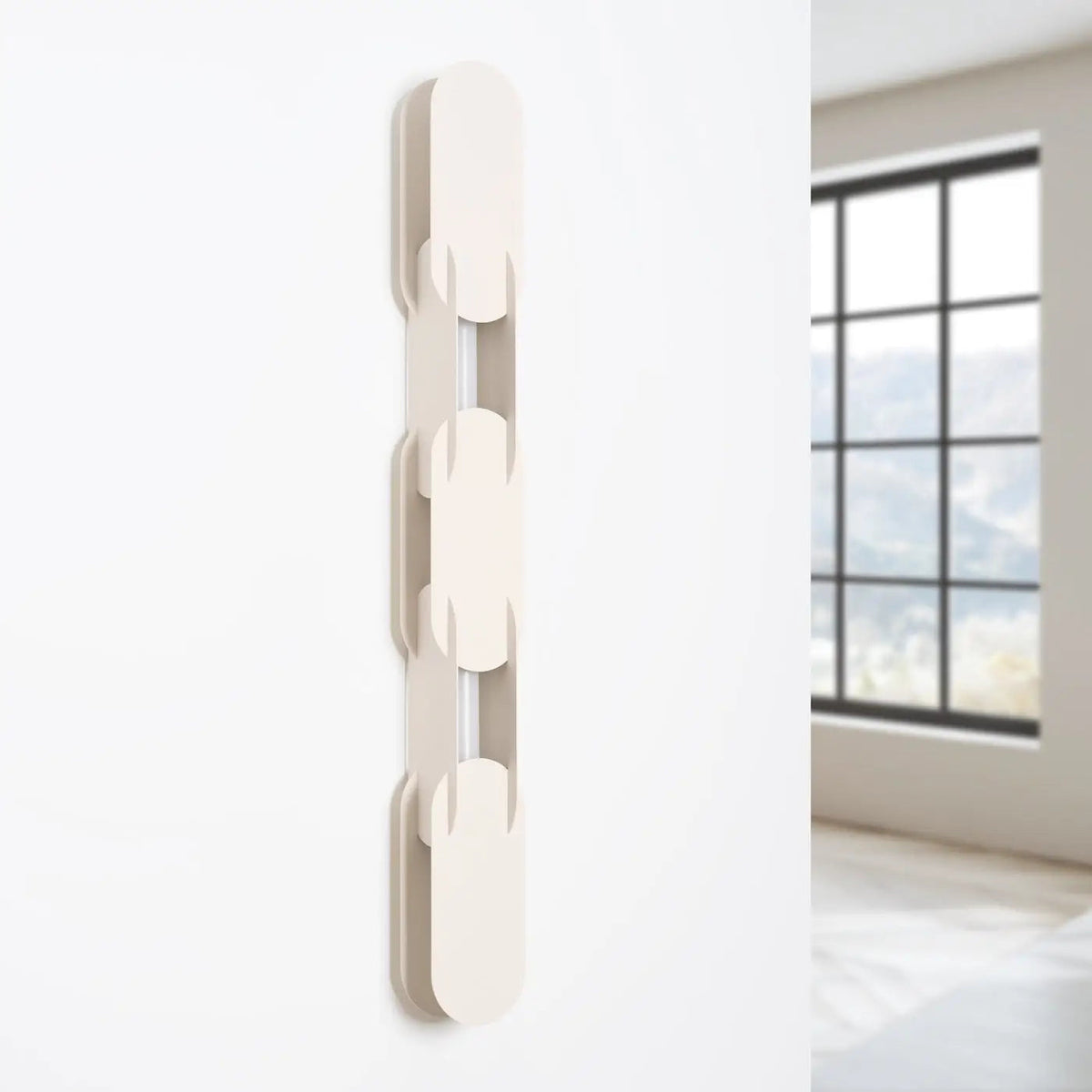 Applique murale LED verticale en maillons d'acier, 91 cm de haut