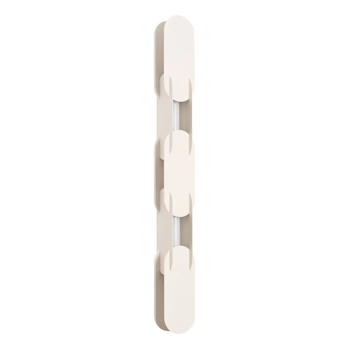 Applique murale LED verticale en maillons d'acier, 91 cm de haut, beige