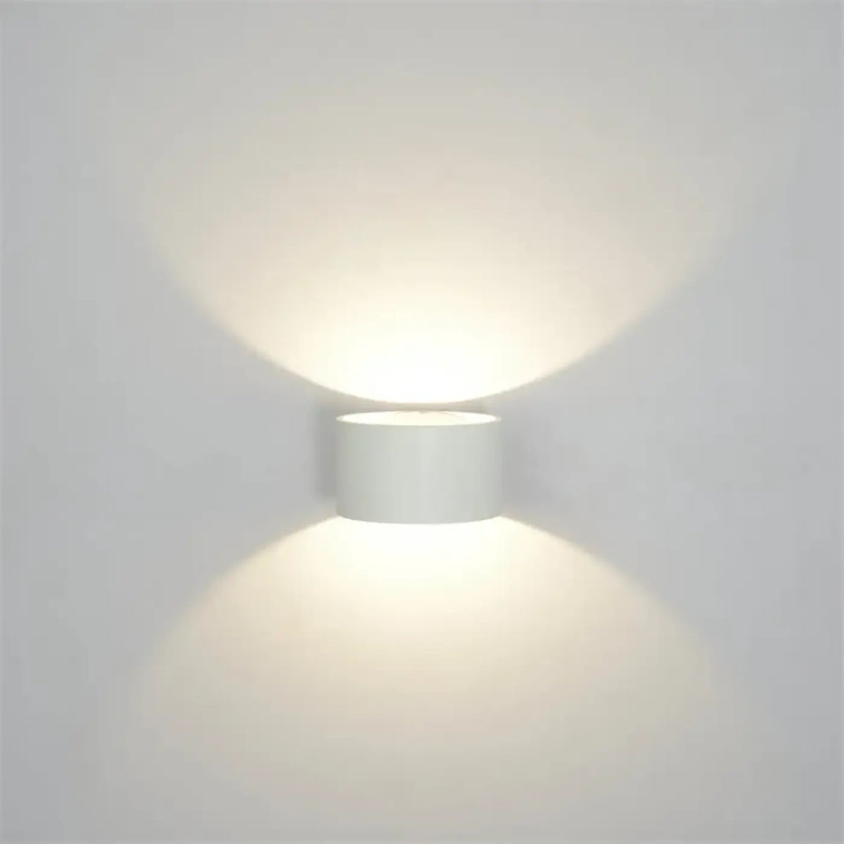 Applique murale LED cylindre minimaliste, noir ou blanc, blanc