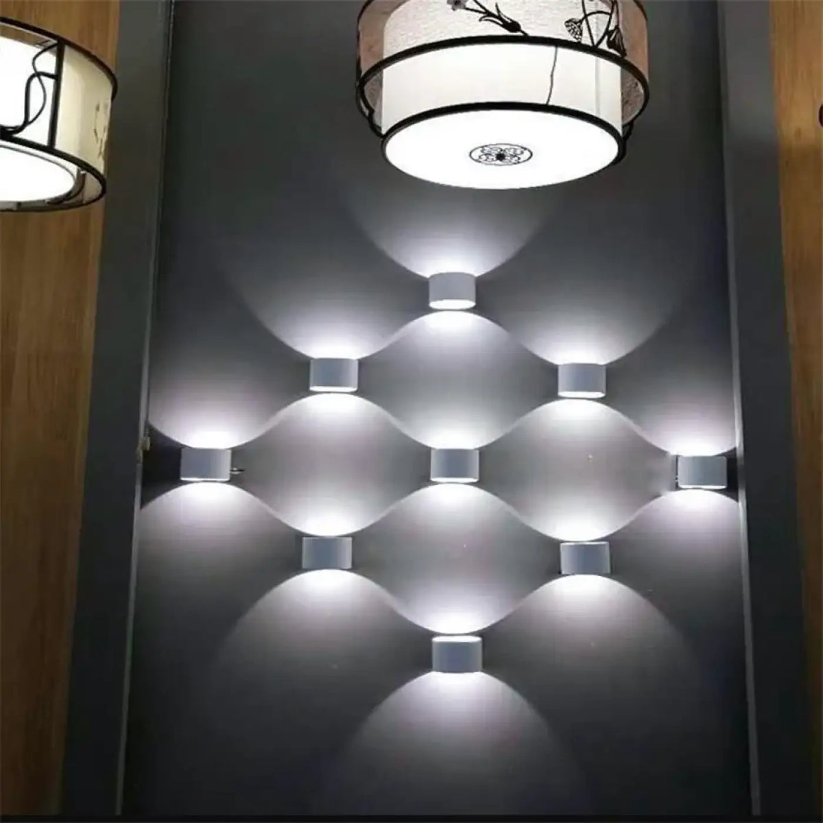 Applique murale LED cylindre minimaliste, noir ou blanc